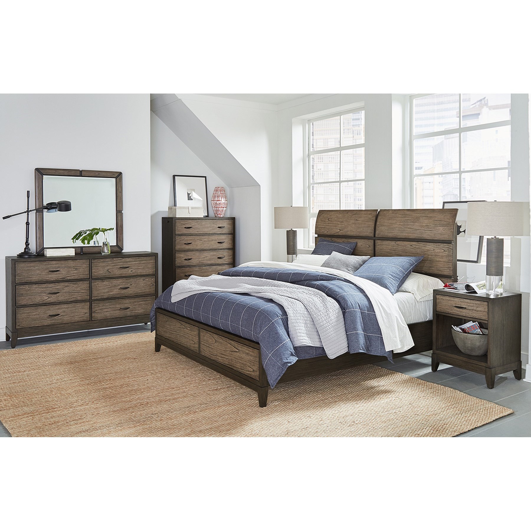 Aspenhome Westlake Transitional 6 Drawer Dresser With Felt Lined Top Drawers Conlin S Furniture Dressers