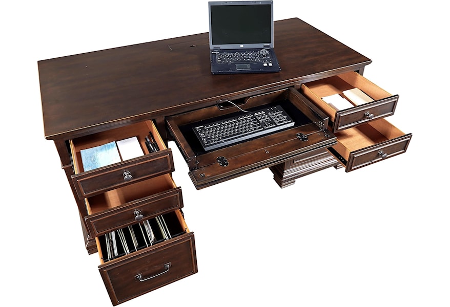 Aspenhome Birmingham 66 Executive Desk With 2 File Drawers