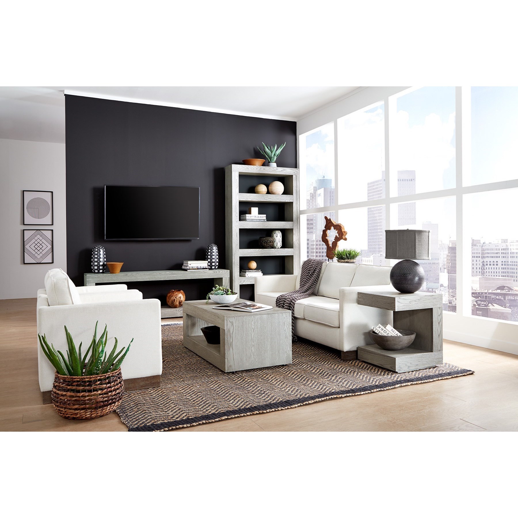 Aspenhome Nova Oak Transitional Cocktail Table With Lower Open Shelf Wayside Furniture Cocktail Coffee Tables