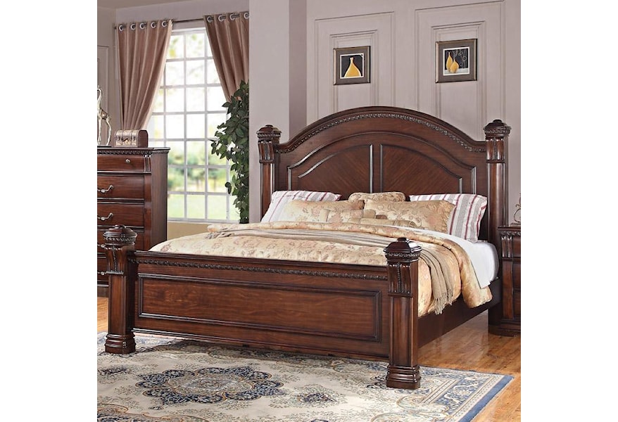 Austin Group Isabella 527 Traditional Queen Bed With Square