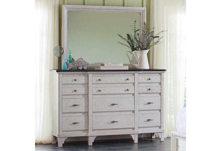 Avalon Furniture Mystic Cay Transitional Dresser With Felt Lined