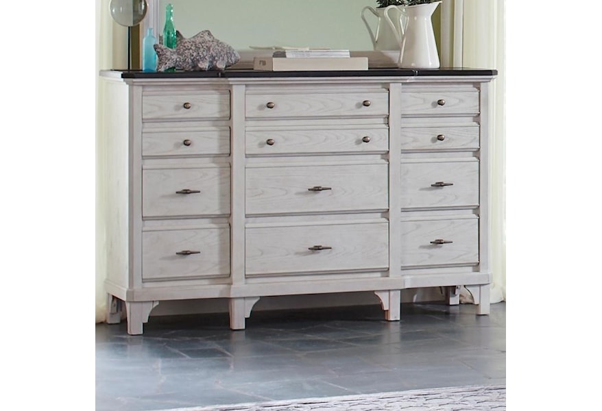 Avalon Furniture Mystic Cay Transitional Dresser With Felt Lined