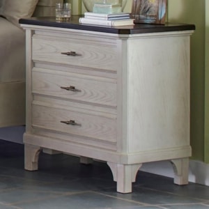 Avalon Furniture Mystic Cay Transitional 3 Drawer Nightstand With Double Usb Charger Van Hill Furniture Night Stands