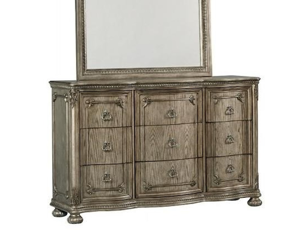Avalon Furniture Seville 9 Drawer Dresser With Felt Lined
