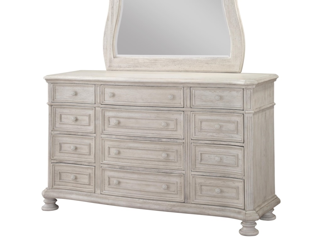 Avalon Furniture Barton Creek Traditional 12 Drawer Dresser With Avalon Furniture Barton Creek Traditional 12 Drawer Dresser With Felt Lined Top