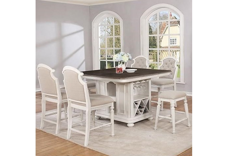 Avalon Furniture Christina Cottage Kitchen Island And Chair Set Story Lee Furniture Pub Table And Stool Sets