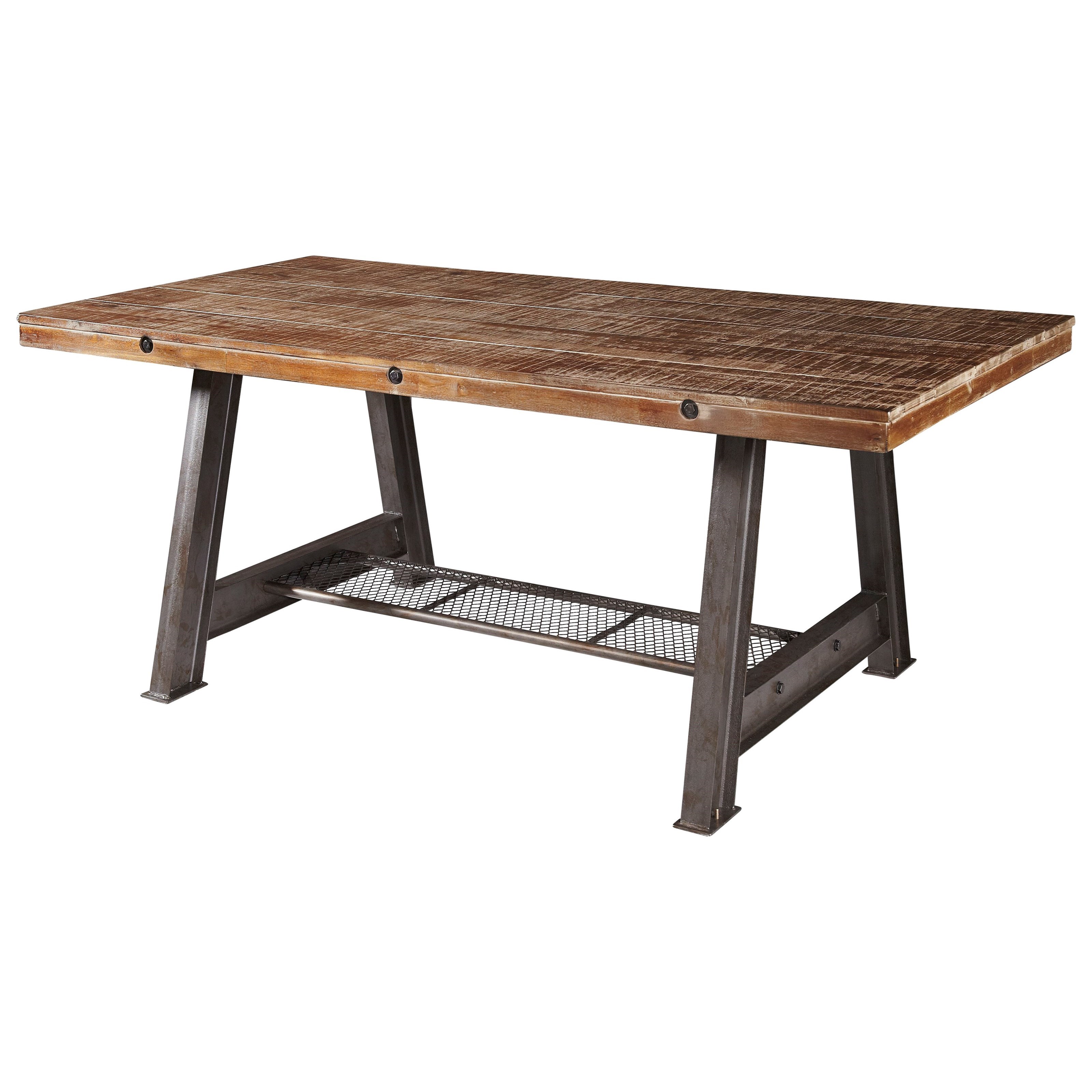 Avalon Furniture Circa Dining Table With Solid Wood Top And A Frame Industrial Style Base Wilcox Furniture Dining Tables