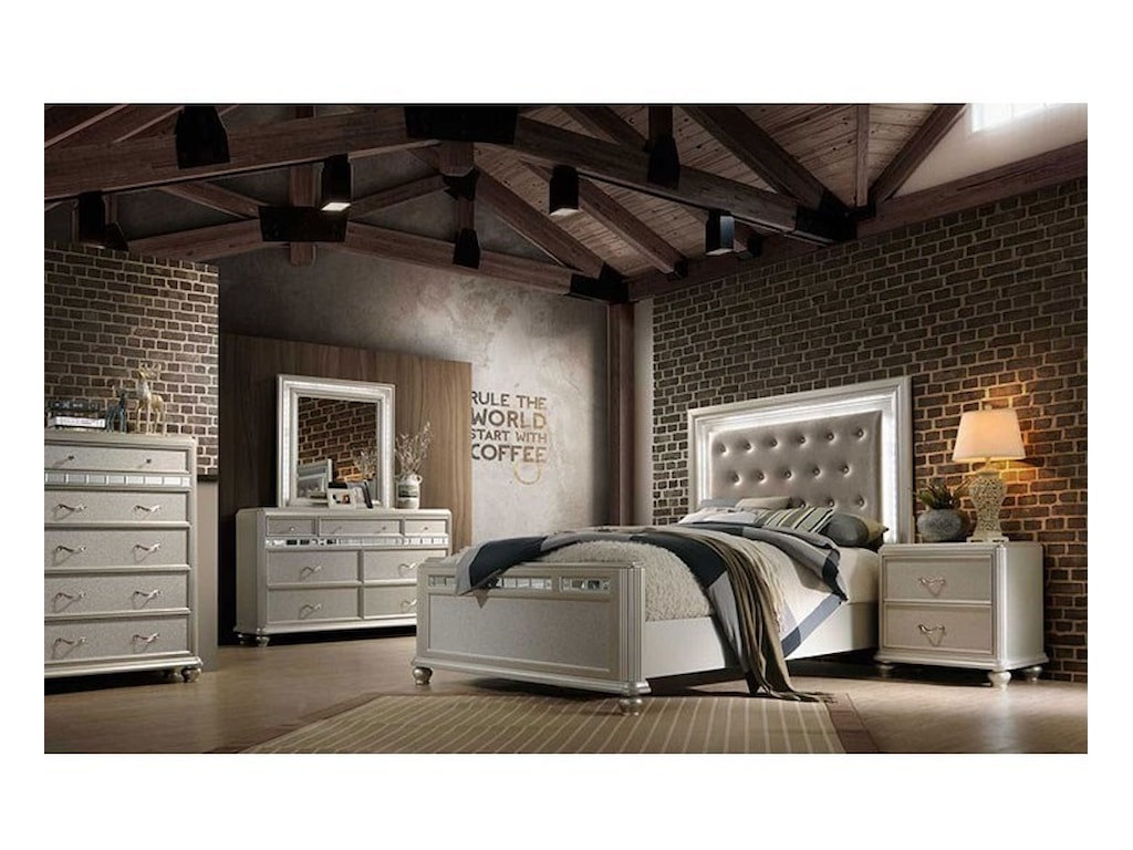 Avalon KaleidoscopeKing Upholstered Bed