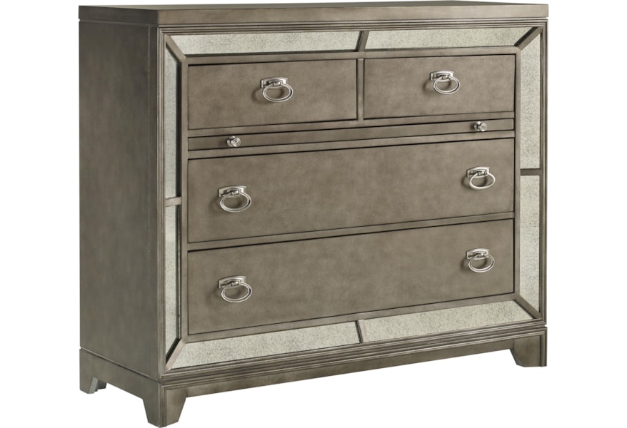 Avalon Furniture Lenox 4 Drawer Media Chest With Pullout Work