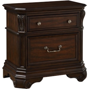Avalon Furniture Lyla Traditional 3 Drawer Nightstand With Usb Charging Port Story Lee Furniture Nightstands