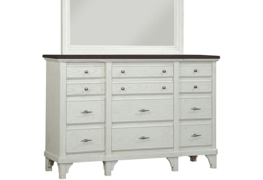 Avalon Furniture Mystic Cay Relaxed Vintage 12 Drawer Dresser With