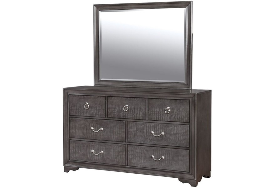Avalon Furniture Rodeo Drive 7 Drawer Dresser And Mirror Set