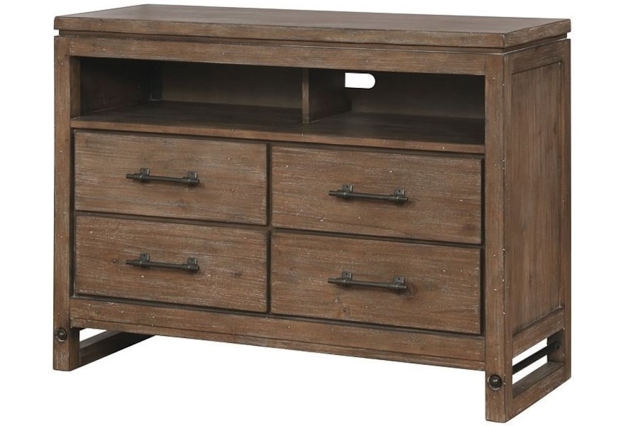 Avalon Furniture Round Rock Contemporary 4 Drawer Media Chest Round Rock Contemporary 4 Drawer Media