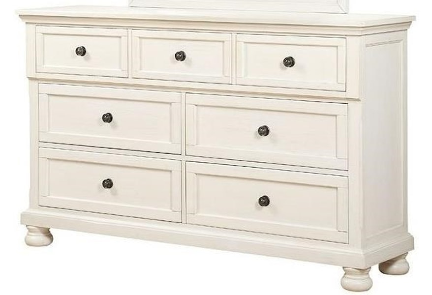 Avalon Furniture Soriah Traditional 7 Drawer Dresser With Hidden
