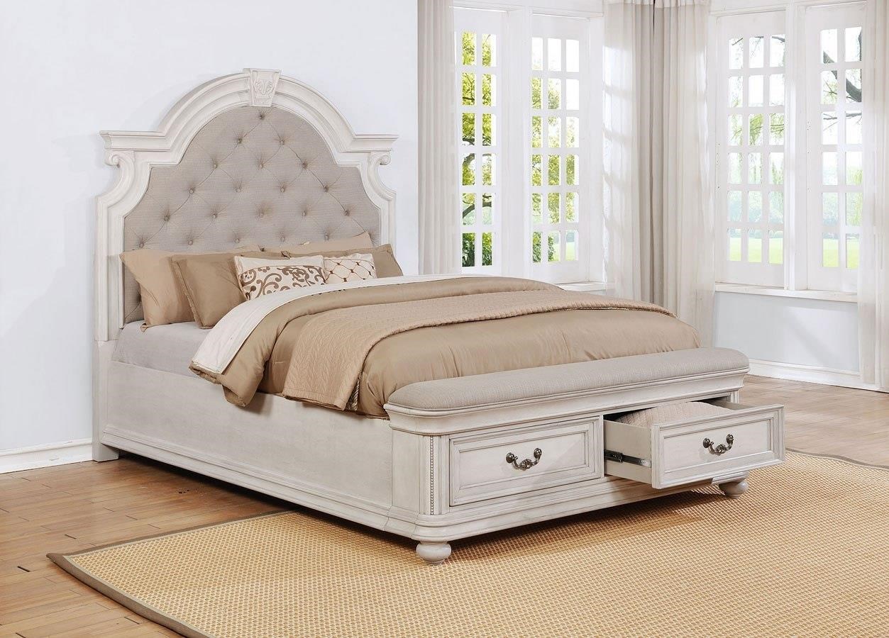 Avalon West Chester King Upholstery Storage Bed Royal Furniture Upholstered Beds
