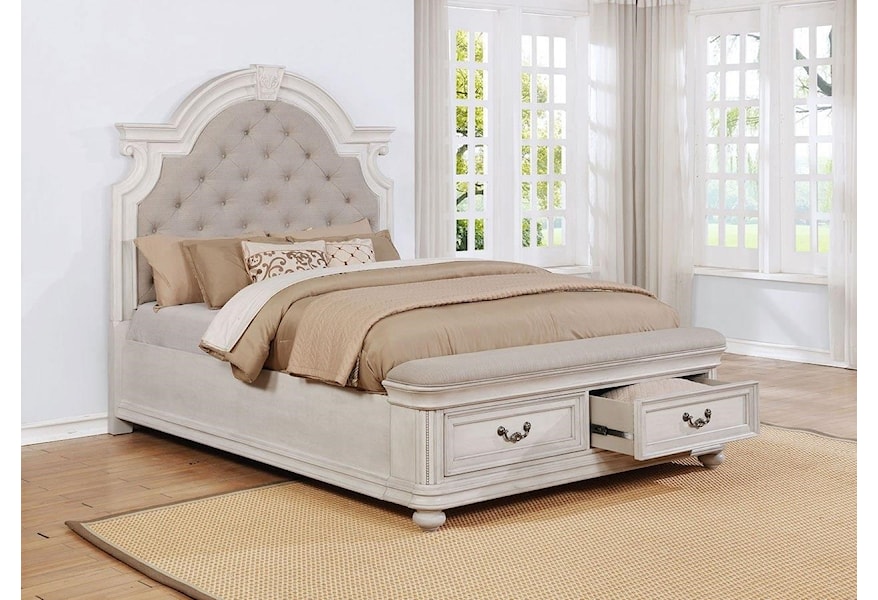 Avalon Furniture West Chester Queen Upholstered Bed With Storage Wilcox Furniture Upholstered Beds
