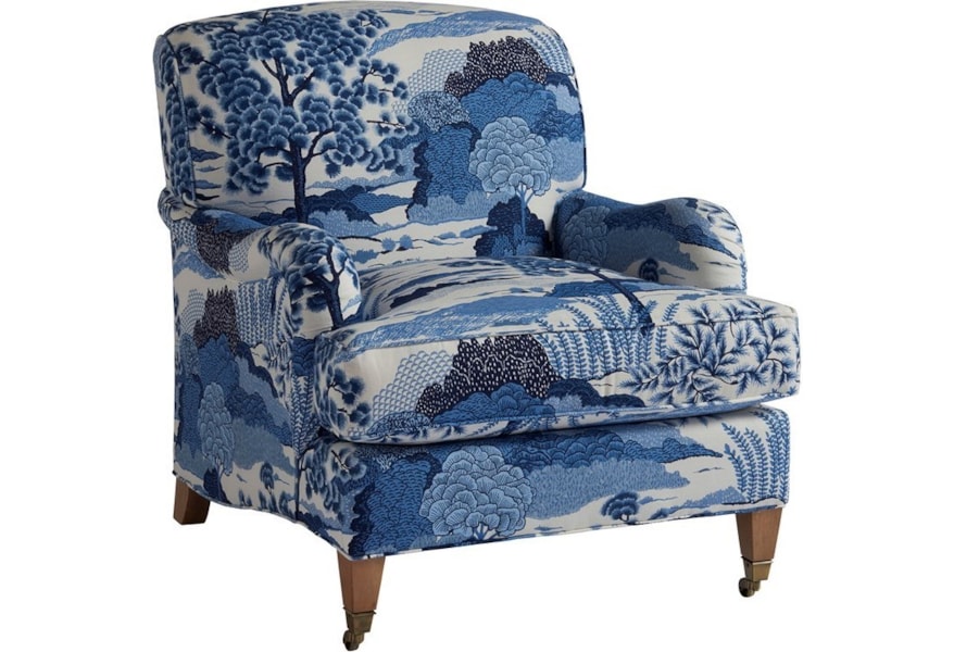 Barclay Butera Barclay Butera Upholstery 5110 11bcc Sydney Transitional Chair With Brass Caster Baer S Furniture Upholstered Chairs