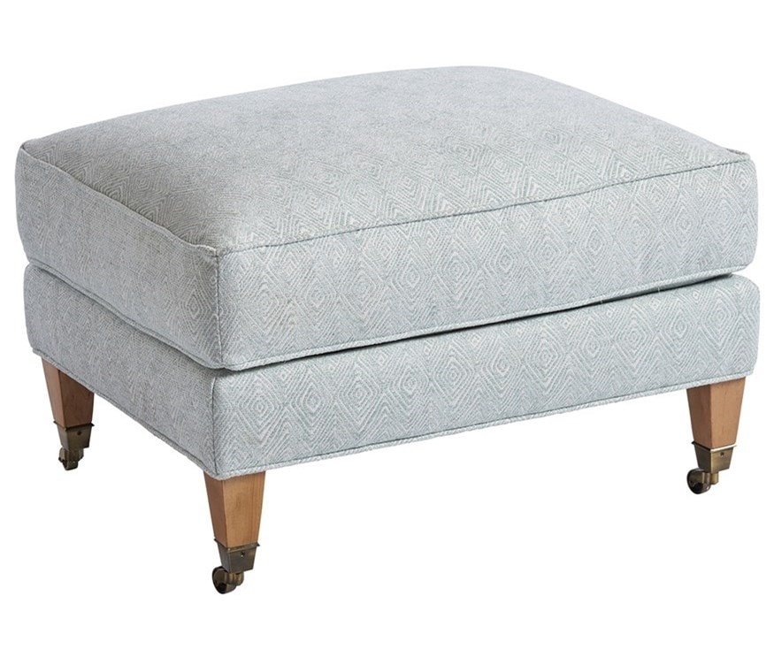 Barclay Butera Barclay Butera UpholsterySydney Ottoman With Brass Casters