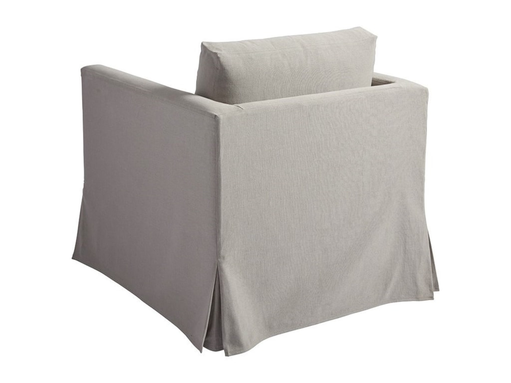 Barclay Butera Barclay Butera UpholsteryMarina Gray Slipcover Swivel Chair