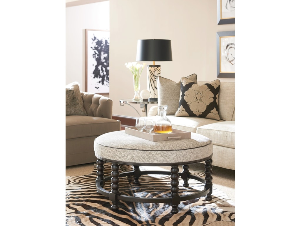 Barclay Butera Barclay Butera UpholsteryNaples Round Cocktail Ottoman