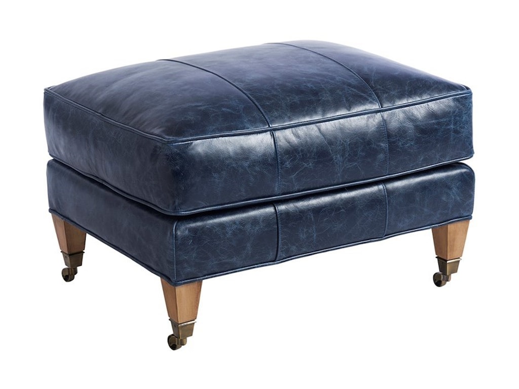 Barclay Butera Barclay Butera UpholsterySydney Ottoman With Brass Casters