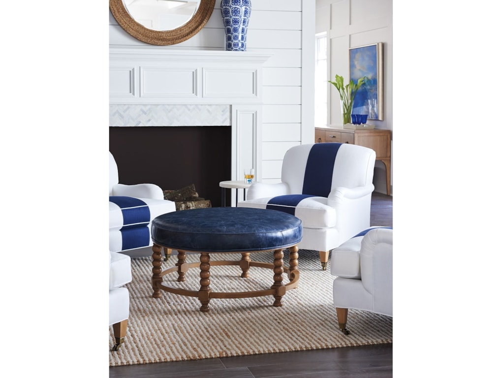 Barclay Butera Barclay Butera UpholsteryNaples Round Cocktail Ottoman