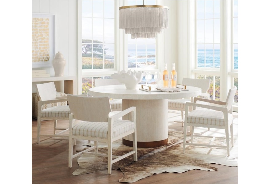 Barclay Butera Carmel 6 Piece Dining Set With Selfridge Table And Ridgewood Chairs Belfort Furniture Dining 5 Piece Sets