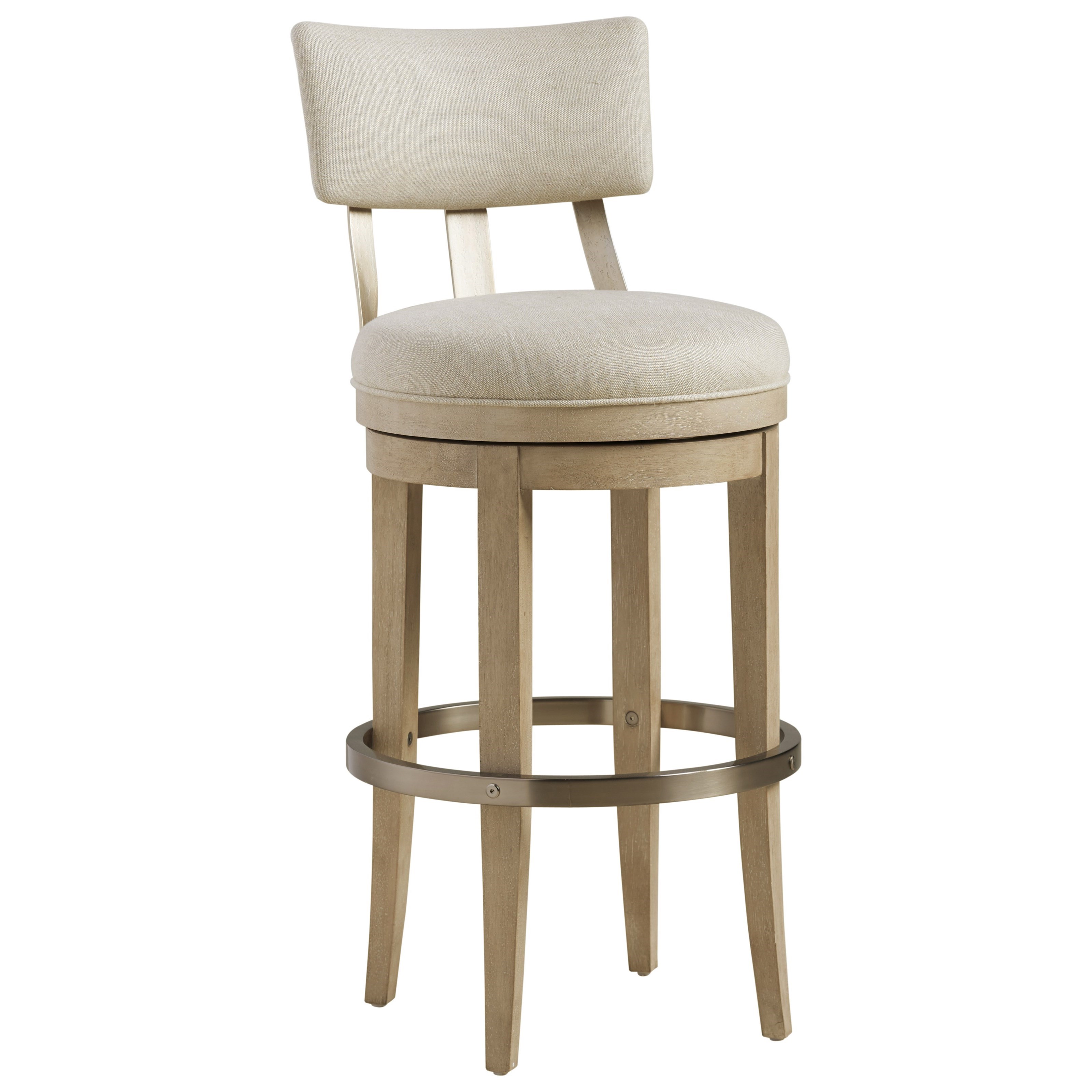 Barclay Butera Malibu 926 896 01 Cliffside Swivel Upholstered Bar Stool In Linen Fabric Baer S Furniture Bar Stools