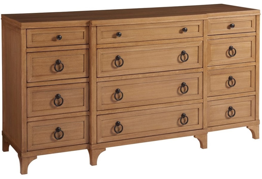 Barclay Butera Newport Garnet Breakfront Dresser With 12 Drawers Jacksonville Furniture Mart Dressers