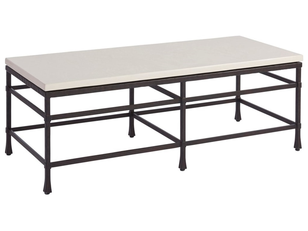 Barclay Butera NewportBreakwater Metal And Stone Cocktail Table
