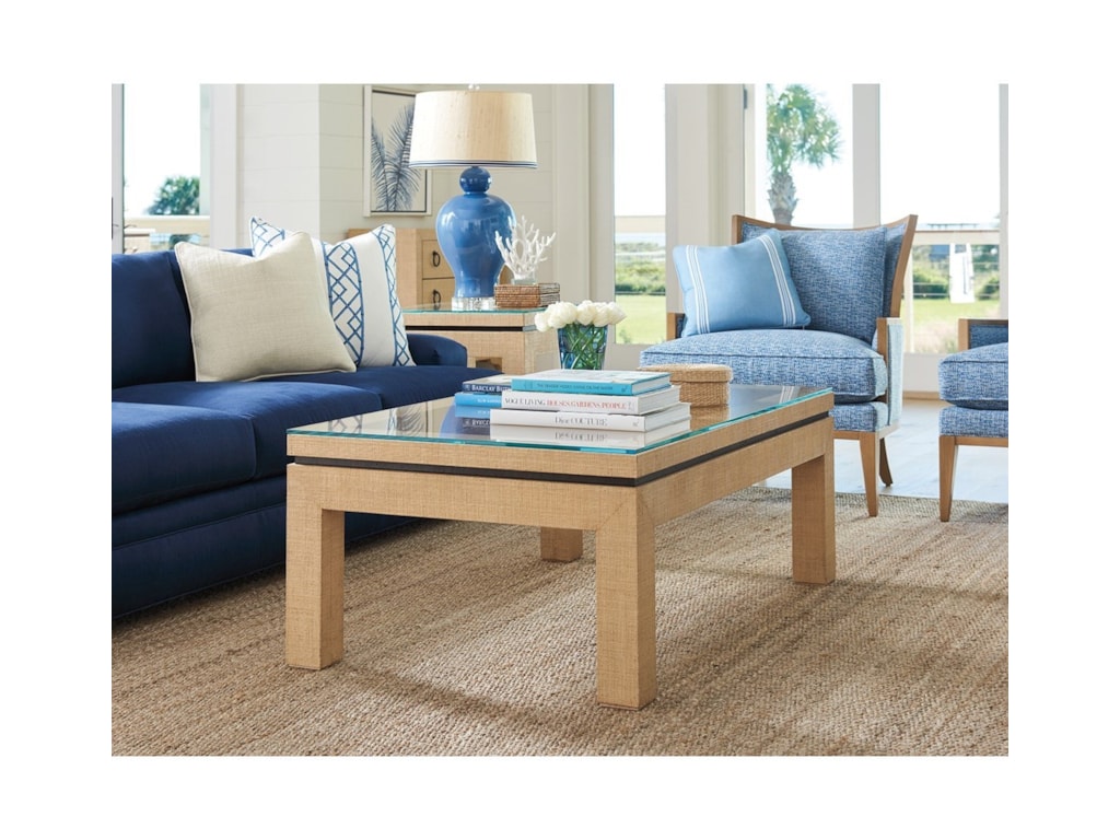 Barclay Butera NewportHarbor Raffia Cocktail Table