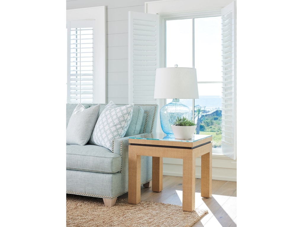 Barclay Butera NewportHarbor Raffia Lamp Table