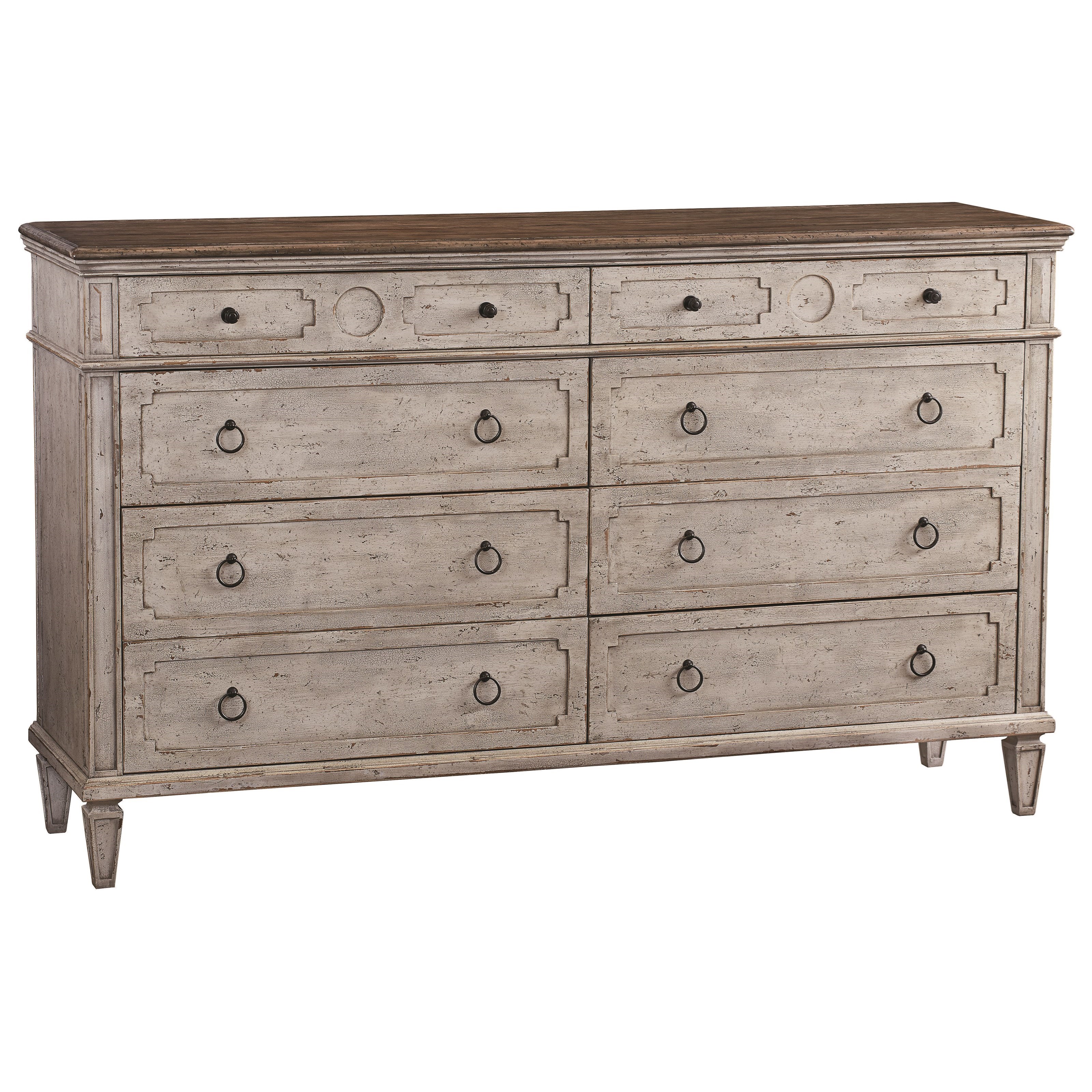 Bassett Verona Rustic Dresser With Felt And Cedar Lined Drawers