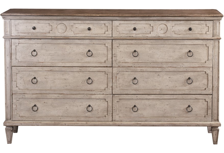 Bassett Verona Rustic Dresser With Felt And Cedar Lined Drawers