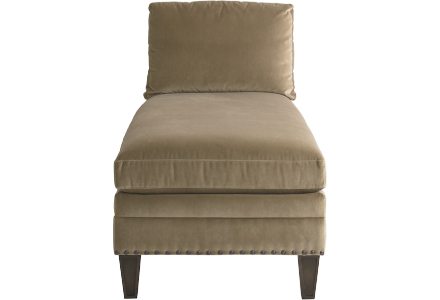 Bassett Allerton Transitional Chaise With Tapered Legs Bassett Allerton Transitional Chaise With Tapered Legs
