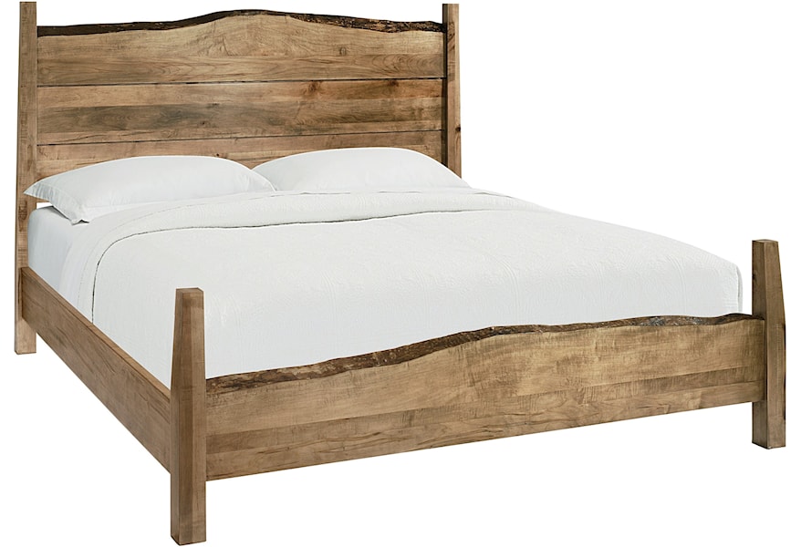 Bassett Bench Made Maple King Panel Bed With Live Edge Wayside Furniture Panel Beds