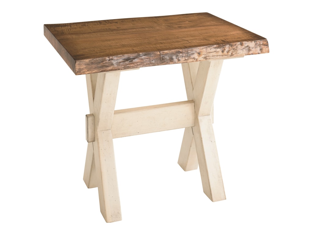 Bassett Bench Made MapleCross Buck Live Edge End Table