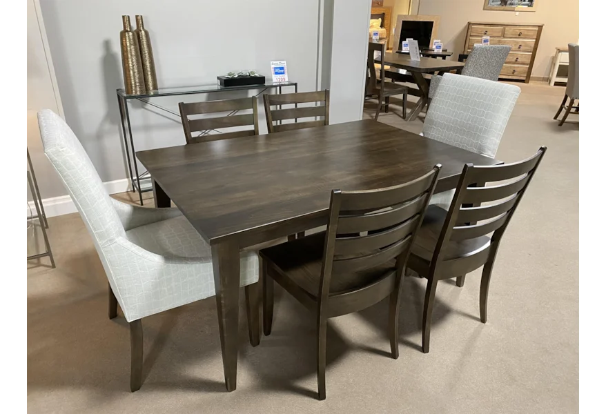 Our Classic Modern Dining Room Furniture With Bassett Benchmade Bassett BenchMade 4021-6040C2000LC685S Customizable 7 Piece Dining Set with 2 Arm Chairs, 4 Side Chairs and Table | Esprit Decor Home Furnishings | Dining 7 (or more) Piece Sets