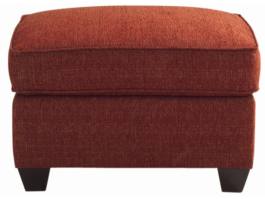 Bassett Brewster 3993 01 Upholstered Ottoman With Exposed Bassett Brewster 3993 01 Upholstered Ottoman With Exposed