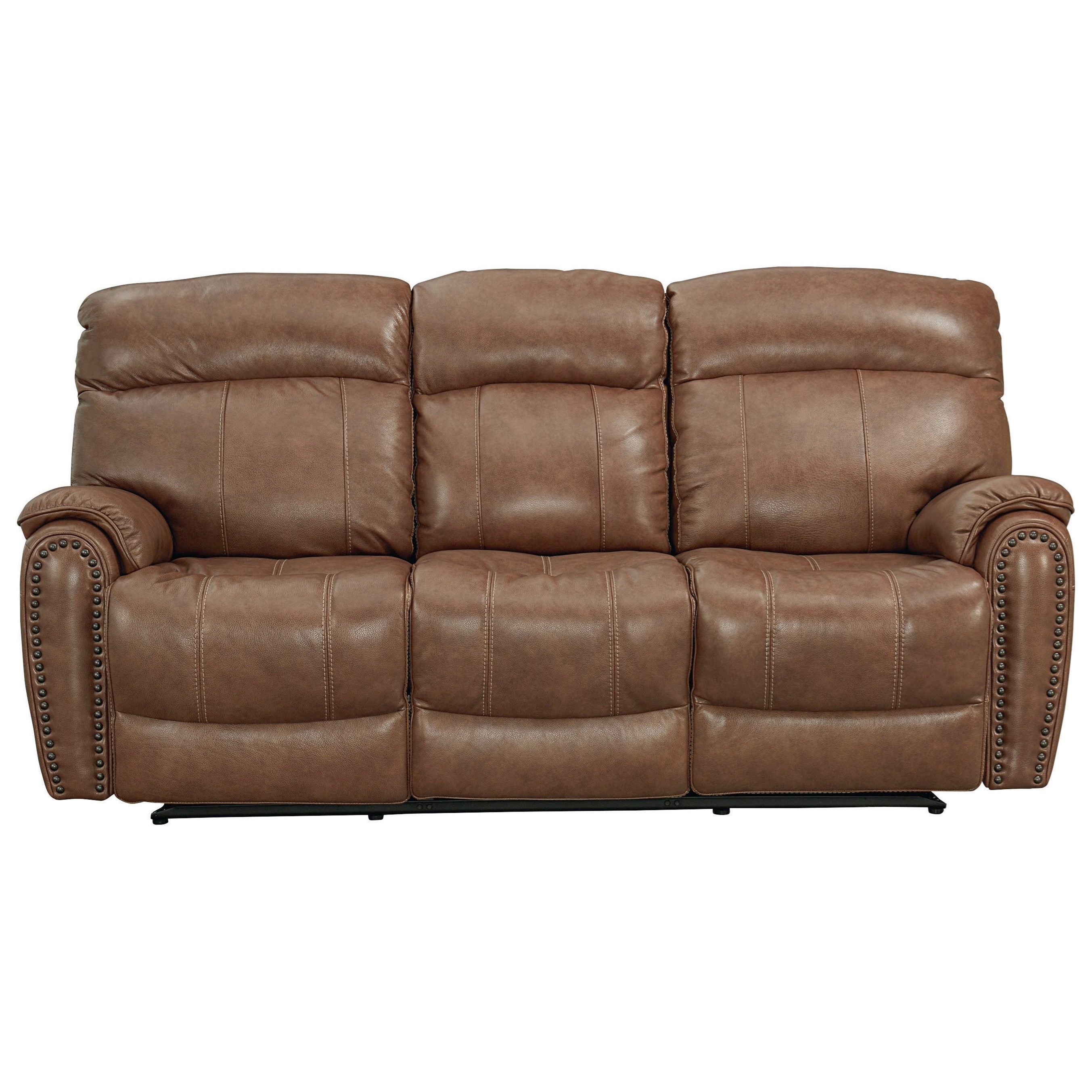 Bassett Bridgeport Leather Match Power Motion Sofa With Power