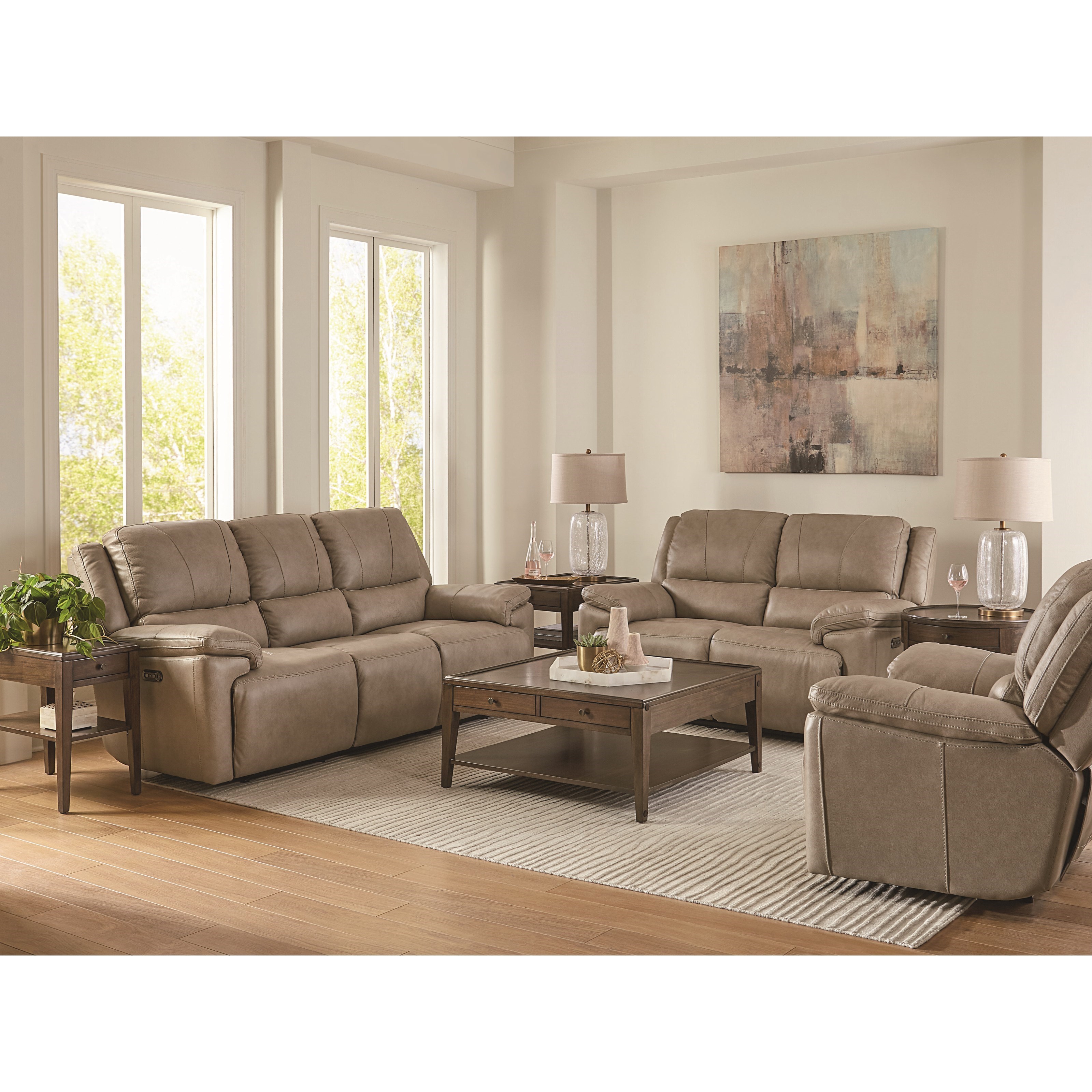 Bassett Club Level Colton Casual Power Reclining Sofa With