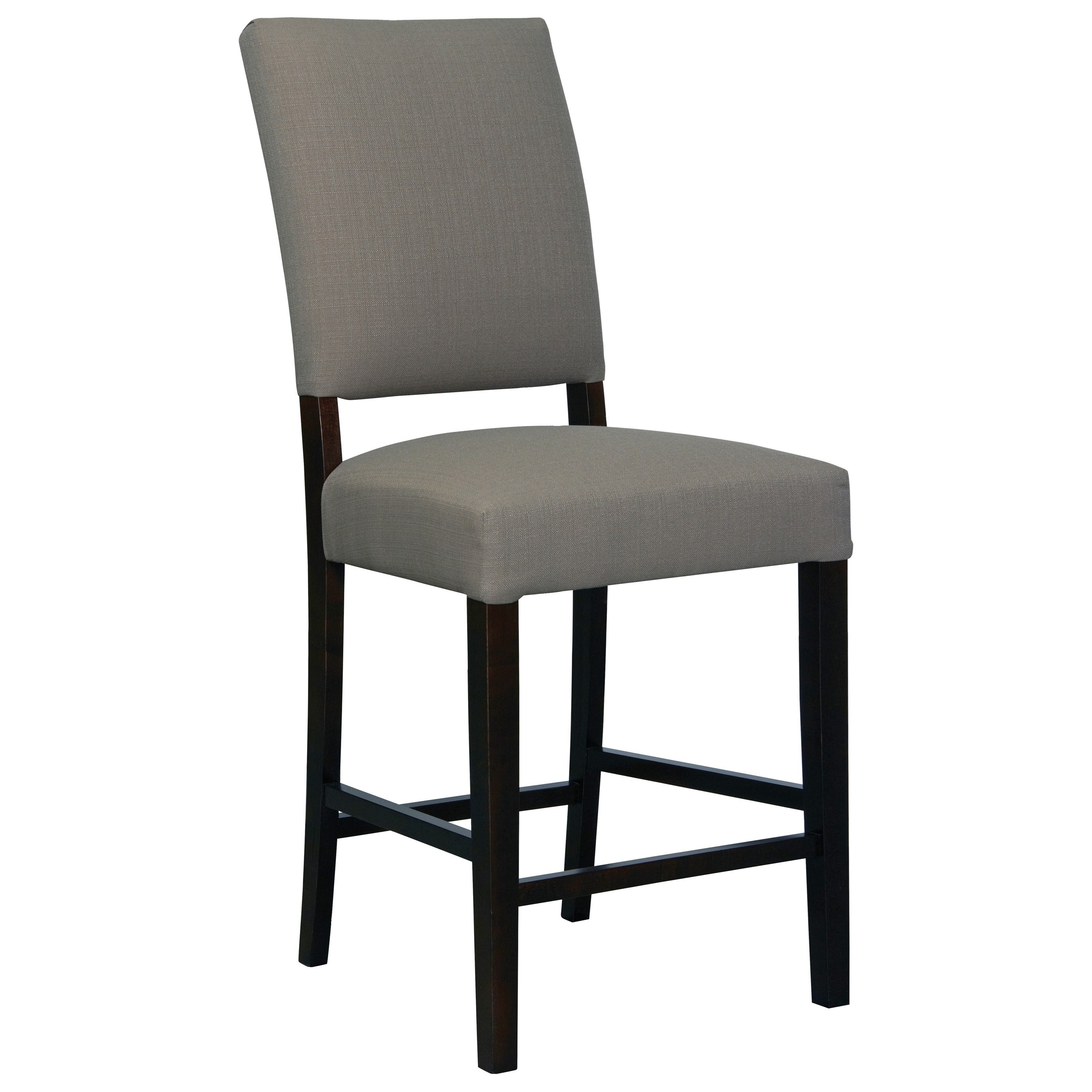 Bassett Custom Dining Chairs Medium Upholstered Bar Stool With Open Back And Tapered Leg Design Howell Furniture Bar Stools
