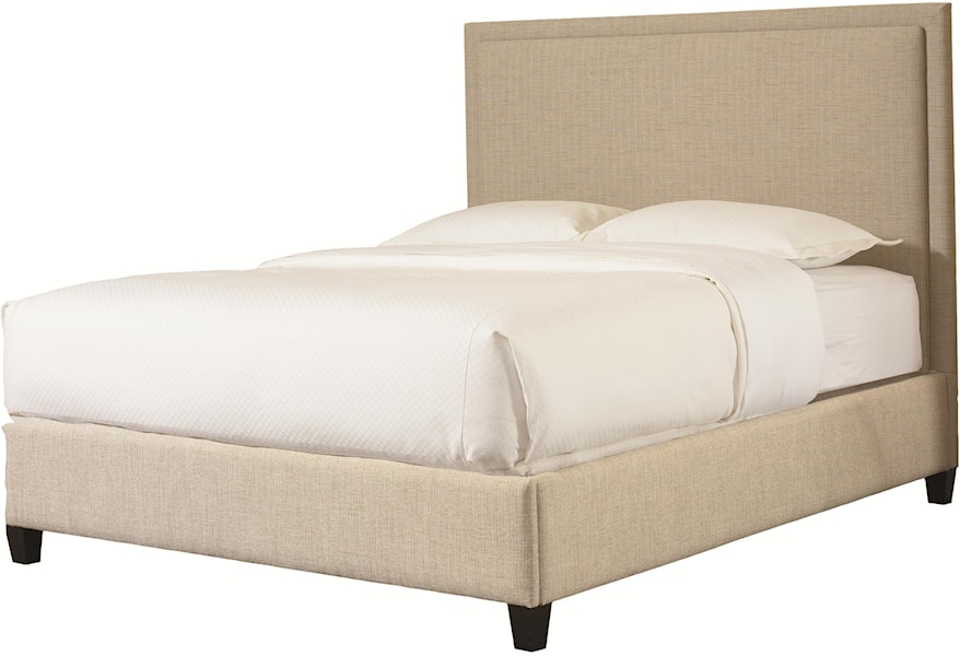 Bassett Custom Upholstered Beds California King Manhattan Upholstered Headboard And Low Footboard Bed Fisher Home Furnishings Upholstered Beds