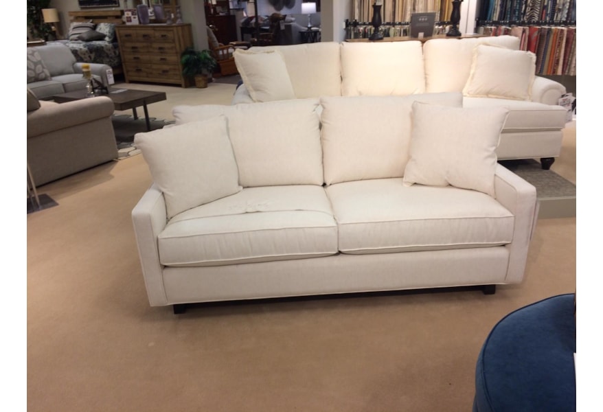Custom Upholstery Custom Design 84 Sofa With Slope Arms And Sleigh Legs By Bassett At Vandrie Home Furnishings Custom Upholstery Custom Design 84 Sofa With Slope Arms And Sleigh Legs By Bassett At Vandrie Home Furnishings