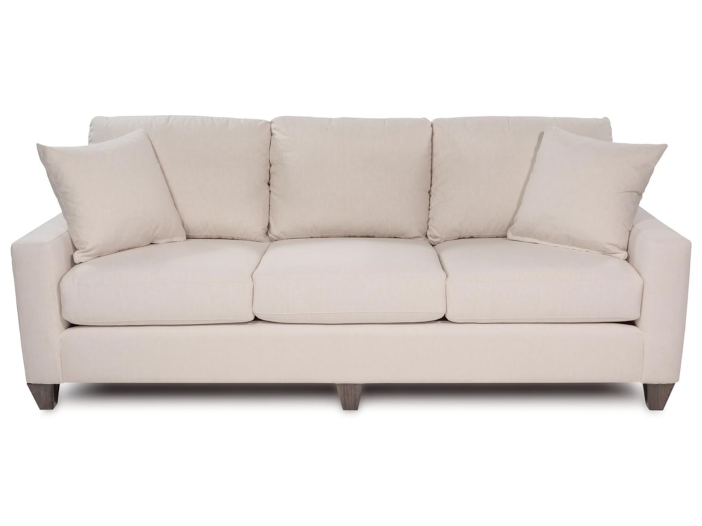 Custom Upholstery Design 96 Sofa With Track Arms And Tapered Legs By Bett At Rotmans