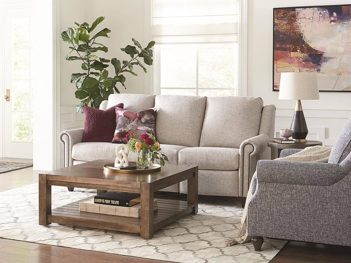 Bassett Custom Upholstery Reclining Sofa Williams Kay Reclining Sofas