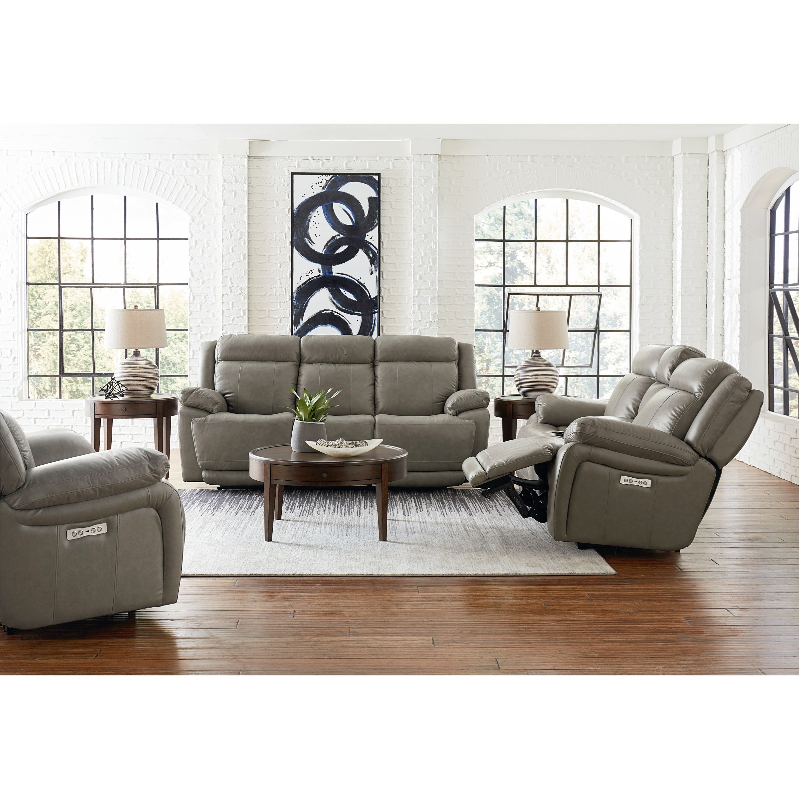 Bassett Evo Power Reclining Sofa With Power Headrests Wilcox