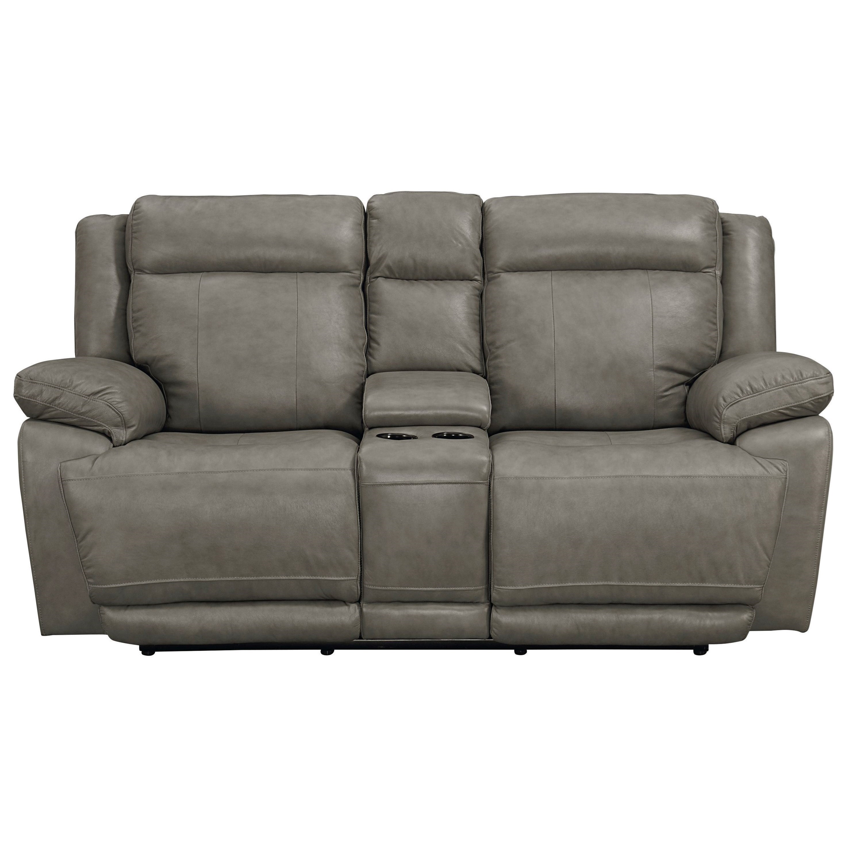 Bassett Evo 3706 Pc42p Power Reclining Console Love Seat With
