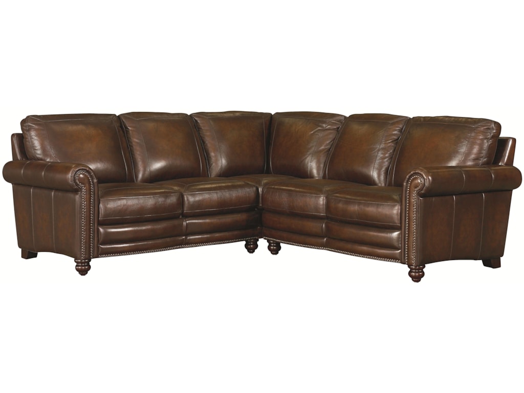 Bassett Hamilton Traditional L Shaped Leather Sectional With Bassett Hamilton Traditional L Shaped Leather Sectional With