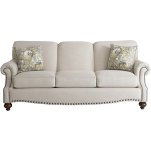 Bassett Hunt Club Traditional Sofa With Rolled Arms Bassett Of Cool Springs Sofas